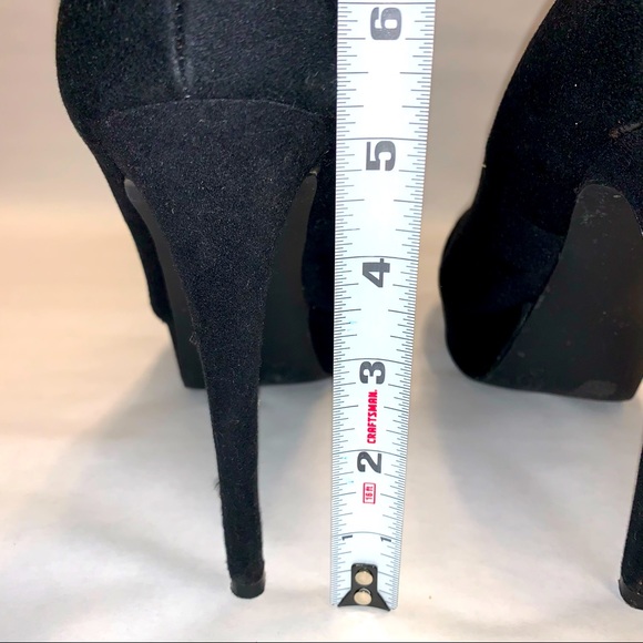Xhilaration black faux suede platform heels - Picture 6 of 14